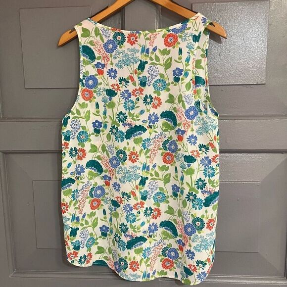 French Connection Floral Sleeveless Pull On Semi Sheer Blouse Dead Stock NWT Sz - Picture 3 of 5